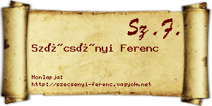 Szécsényi Ferenc névjegykártya